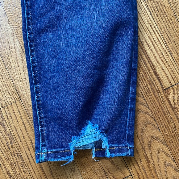 High rise distressed hem jeans - Picture 6 of 10